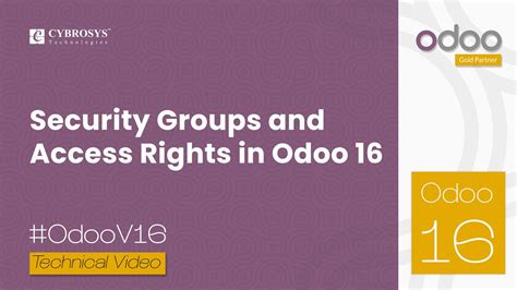Security in Odoo — Odoo 16.0 documentation.